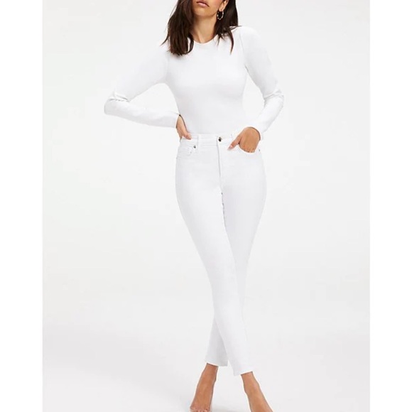Good American Good Legs Crop | White | Size 14 (32) - Picture 2 of 10